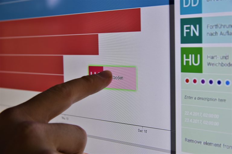 The software can be operated interactively by touch support.