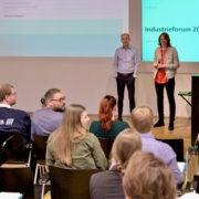 Philipp Abel & Alexandra Brisch von Eppendorf auf dem Industrieforum 2023 zum Thema "Produkte schneller entwickeln"